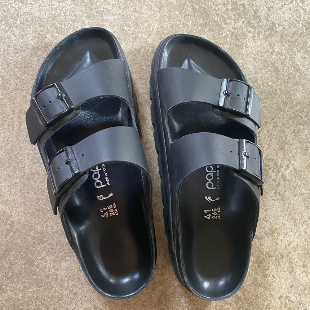 Black Papillio Birkenstock Double Strap Sandals